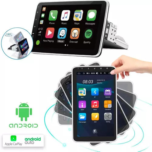 Oferta de Páscoa | Central Multimídia Universal | Tela Rotativa e Flutuante Carplay Android Wifi (PARA QUALQUER CARRO)